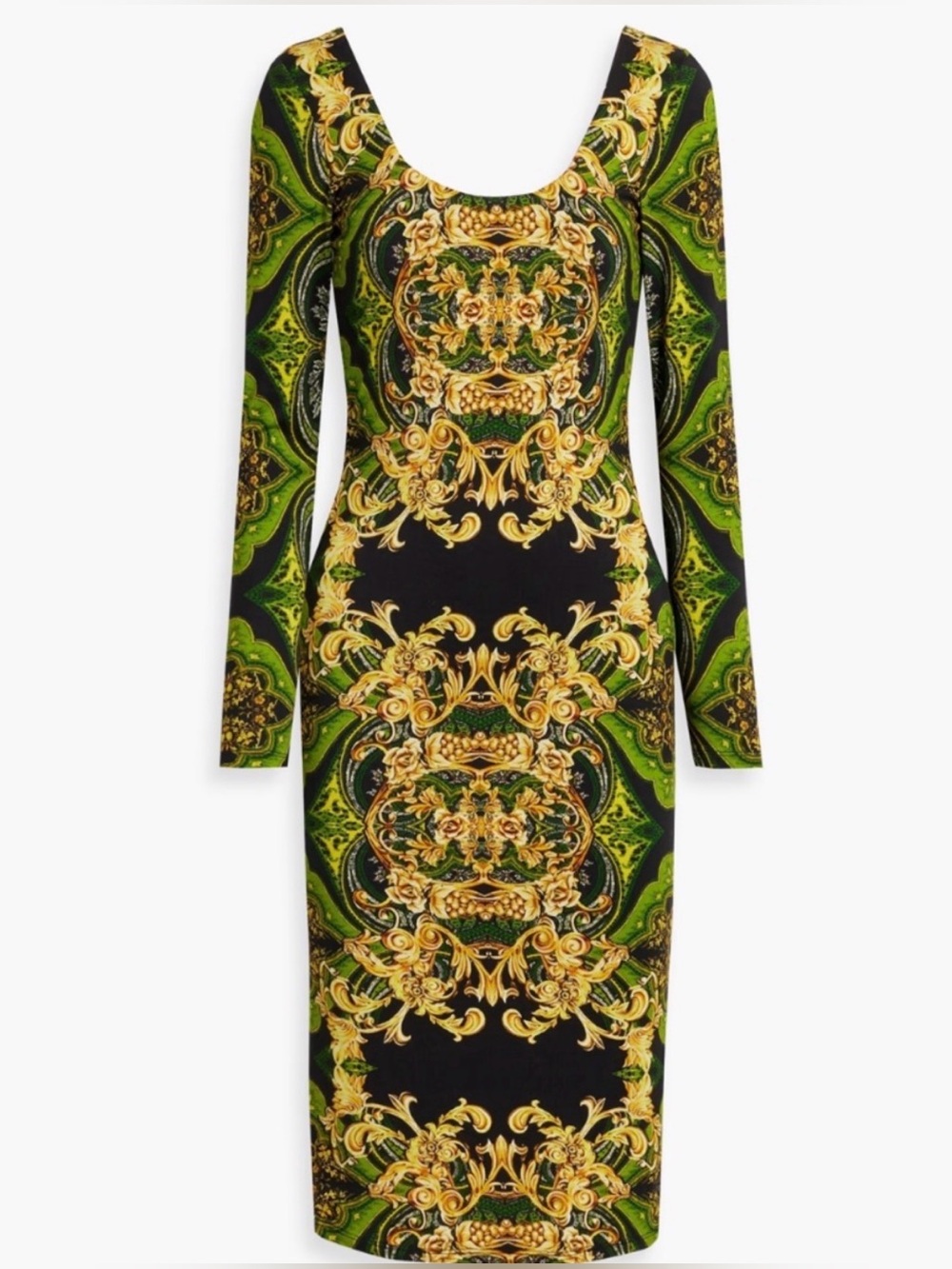 ALICE+OLIVIA Rendezvous Print Delores Body Con Midi Dress, Size 6